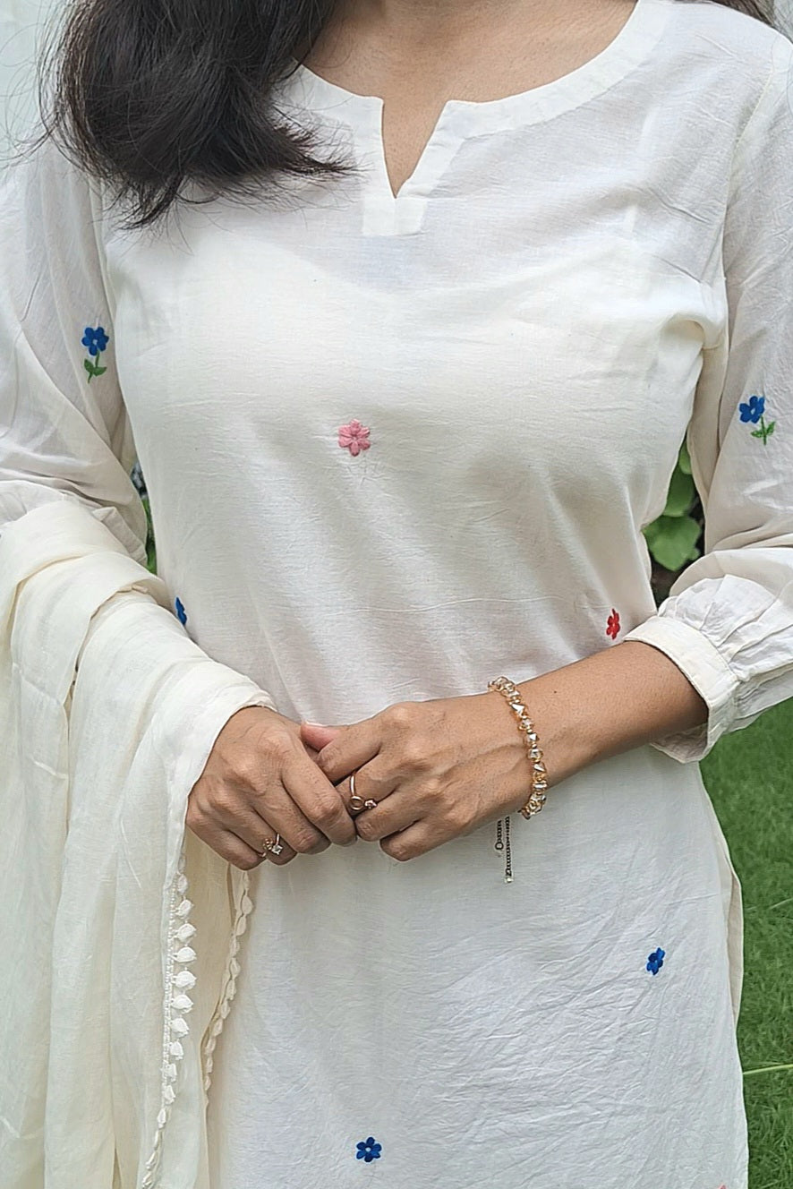 IVORY KURTA SET