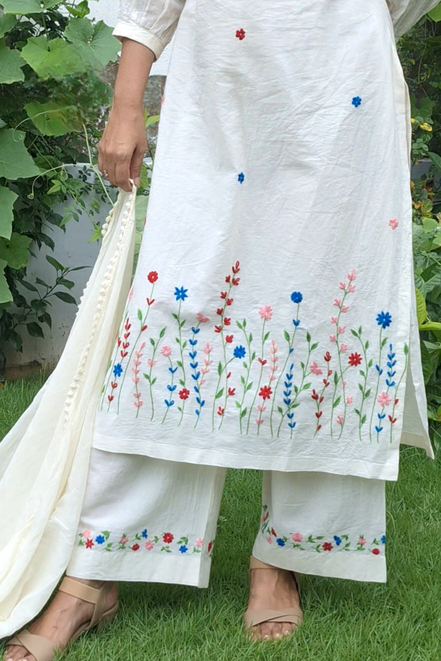 IVORY KURTA SET