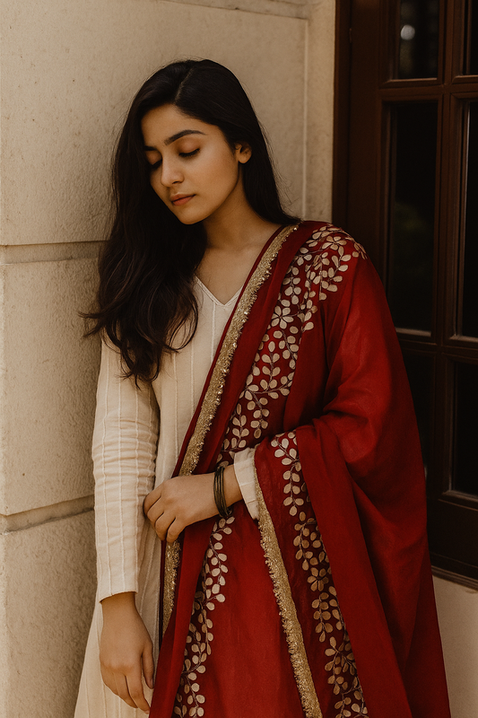 Designer Dupatta - Organza Gota Patti
