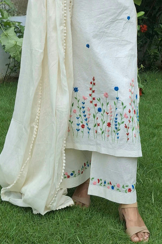 IVORY KURTA SET