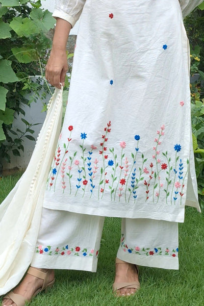 IVORY KURTA SET