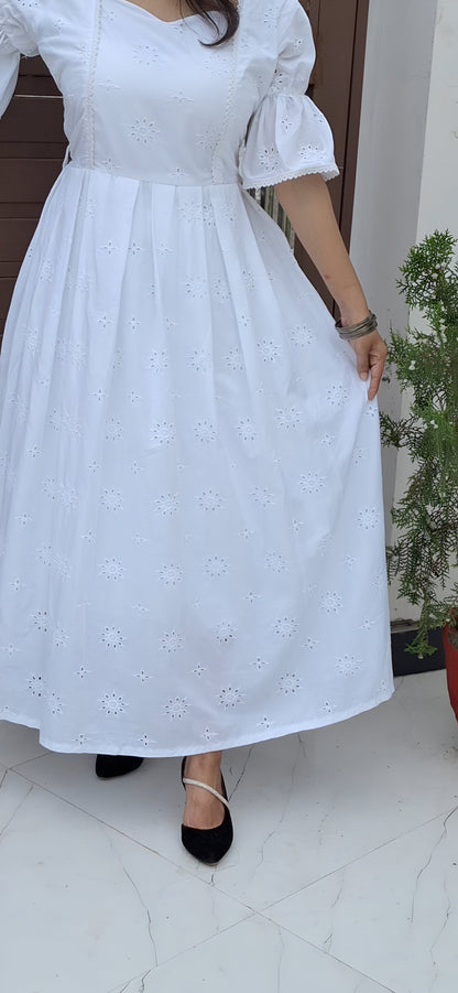 Hakoba Cotton Midi Dress